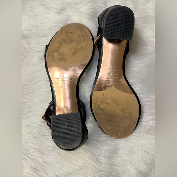 Ted Baker Women's Ruz Leather AF Ballet Flat, Black & w/rose gold, SZ 9.5 (EU40) - Picture 14 of 15